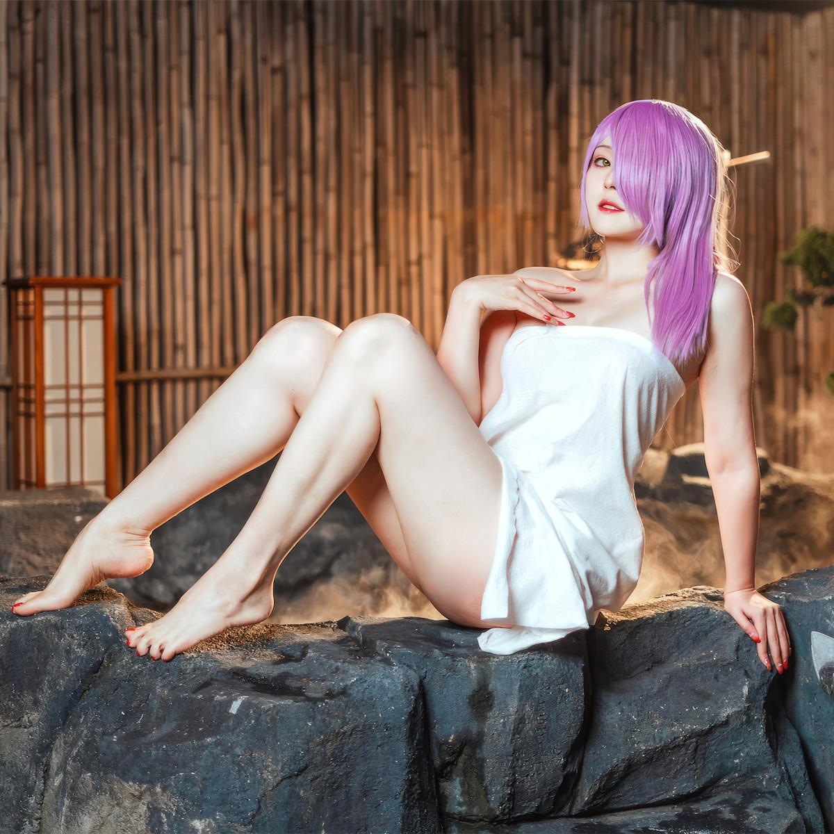 Cosplay Natsuko夏夏子 碧蓝航线 的里雅斯特温泉夜(33)