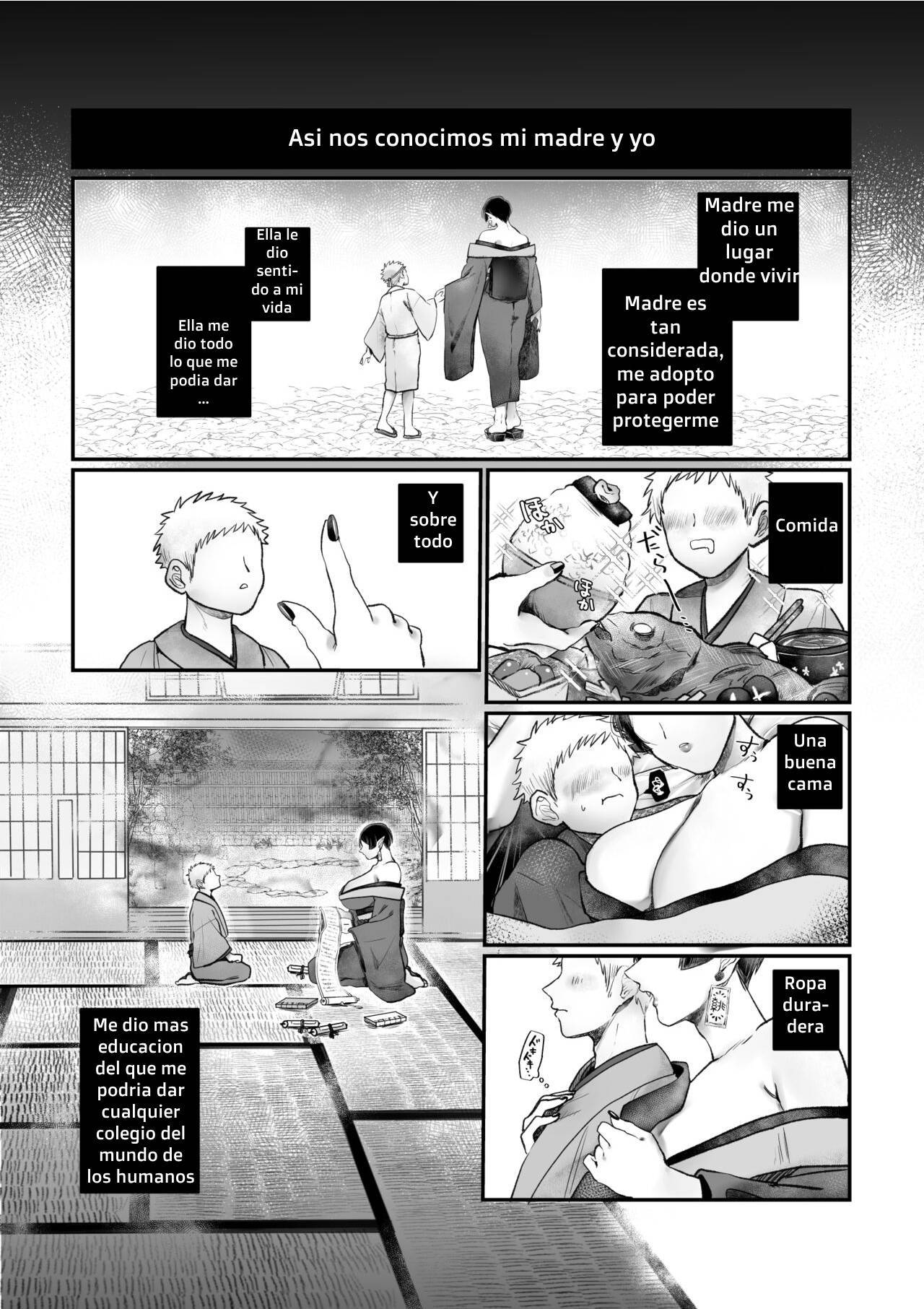 [Muchimuchioume (Muchiou)] Bakunyuu Muchimuchi Oni Mama, Mouja no Musuko to Honki Koubi. [Spanish] [Hta scan]