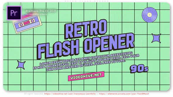 Retro Flash Opener - VideoHive 47122234
