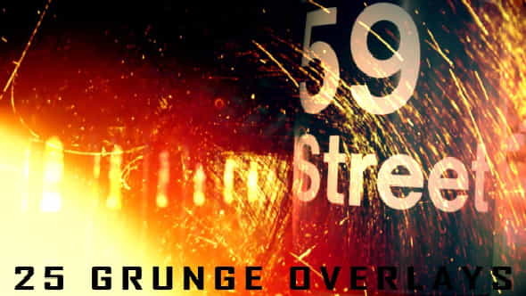 25 Grunge Overlays - VideoHive 4852429