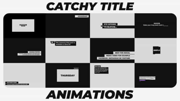 Catchy Title Animations - VideoHive 21600900