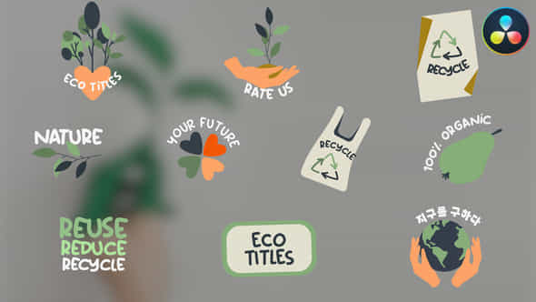 Eco Recycle Titles - VideoHive 48028331