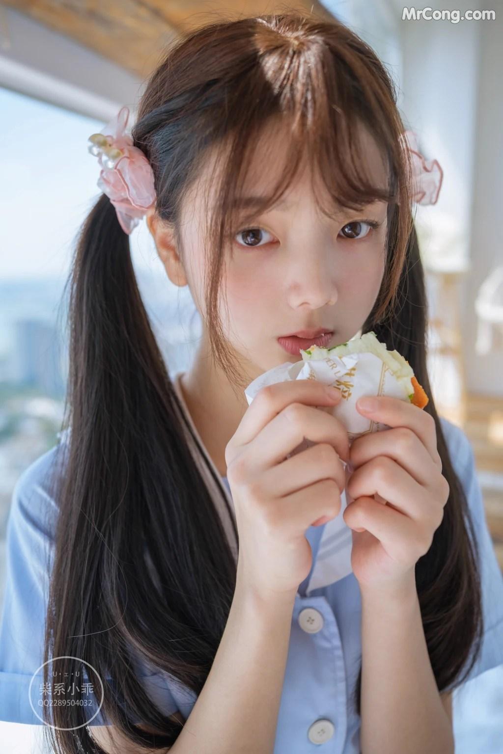 Coser@稚乖画册 Vol.001: 晴空01 白丝双马尾JK (79 photos)(55)