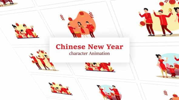Chinese New Year Scene Animation - VideoHive 36078860