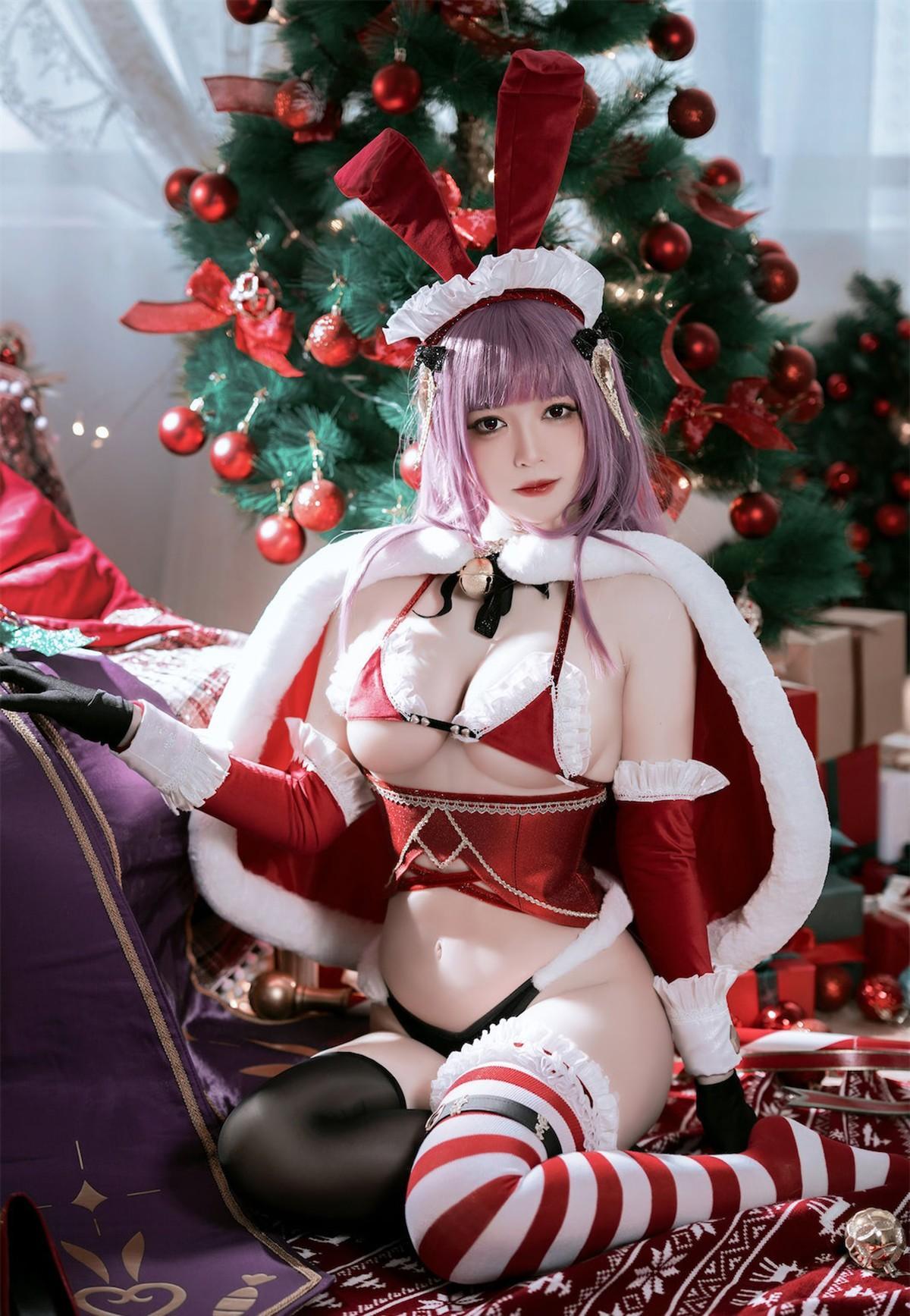 Cosplay 半半子 Christmas Bunny Aike(1)