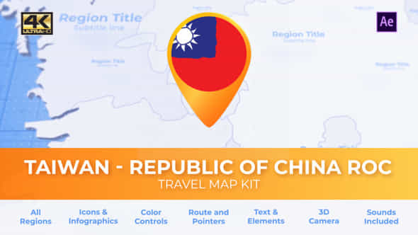 Taiwan Animated Map - VideoHive 30570278