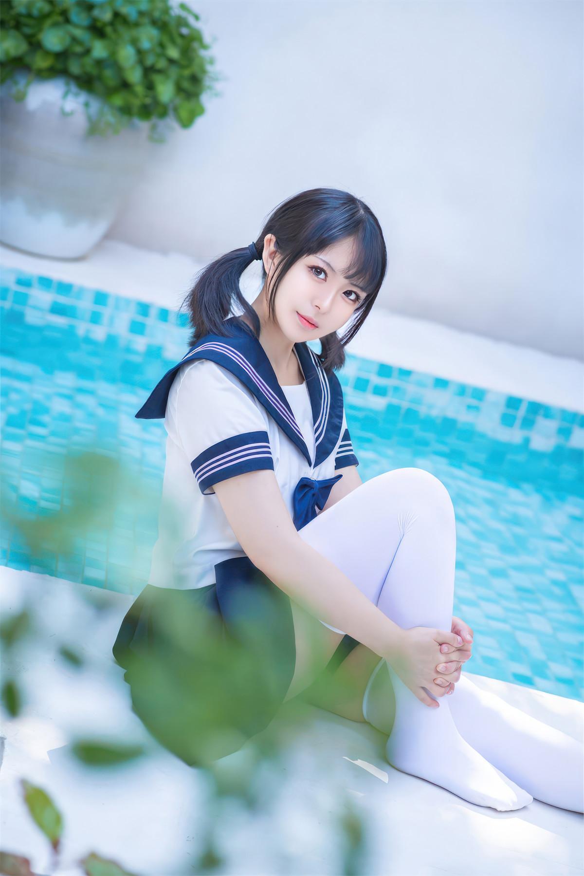 Cosplay 虎森森 JK死库水 JK Water Splash(1)