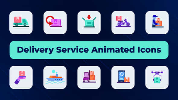 Delivery Service Animated Icons - VideoHive 50039197