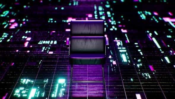 Black Chair on the Cyberspace - VideoHive 33429133