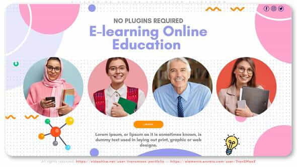 E-learning Online Education Slideshow - VideoHive 29956121