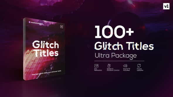 Glitch Titles Pack - VideoHive 23967708