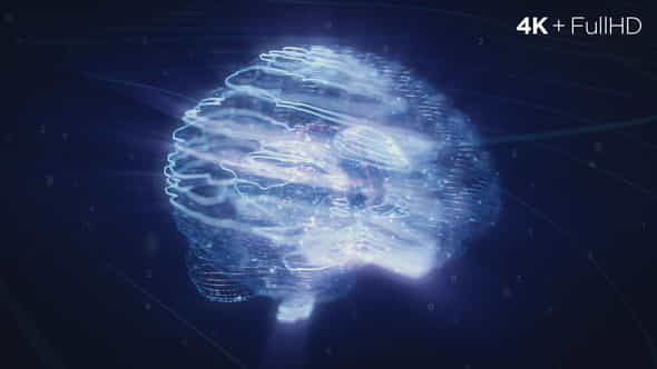 Digital AI Brain Logo Reveal - VideoHive 23270190