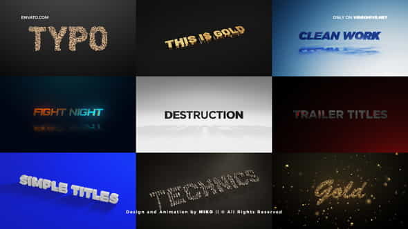 3D Titles - Unique Element - VideoHive 24900306