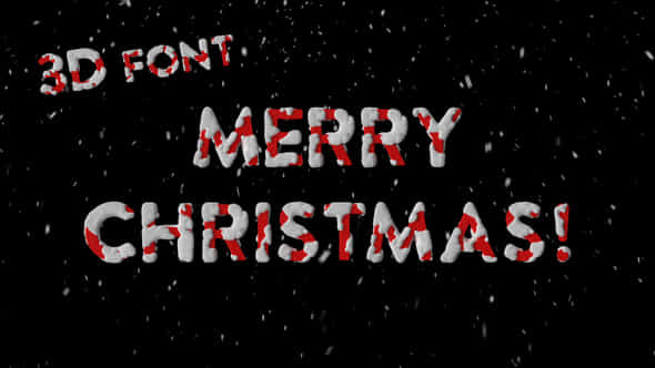 Christmas 3D Font | VideoHive 49935196