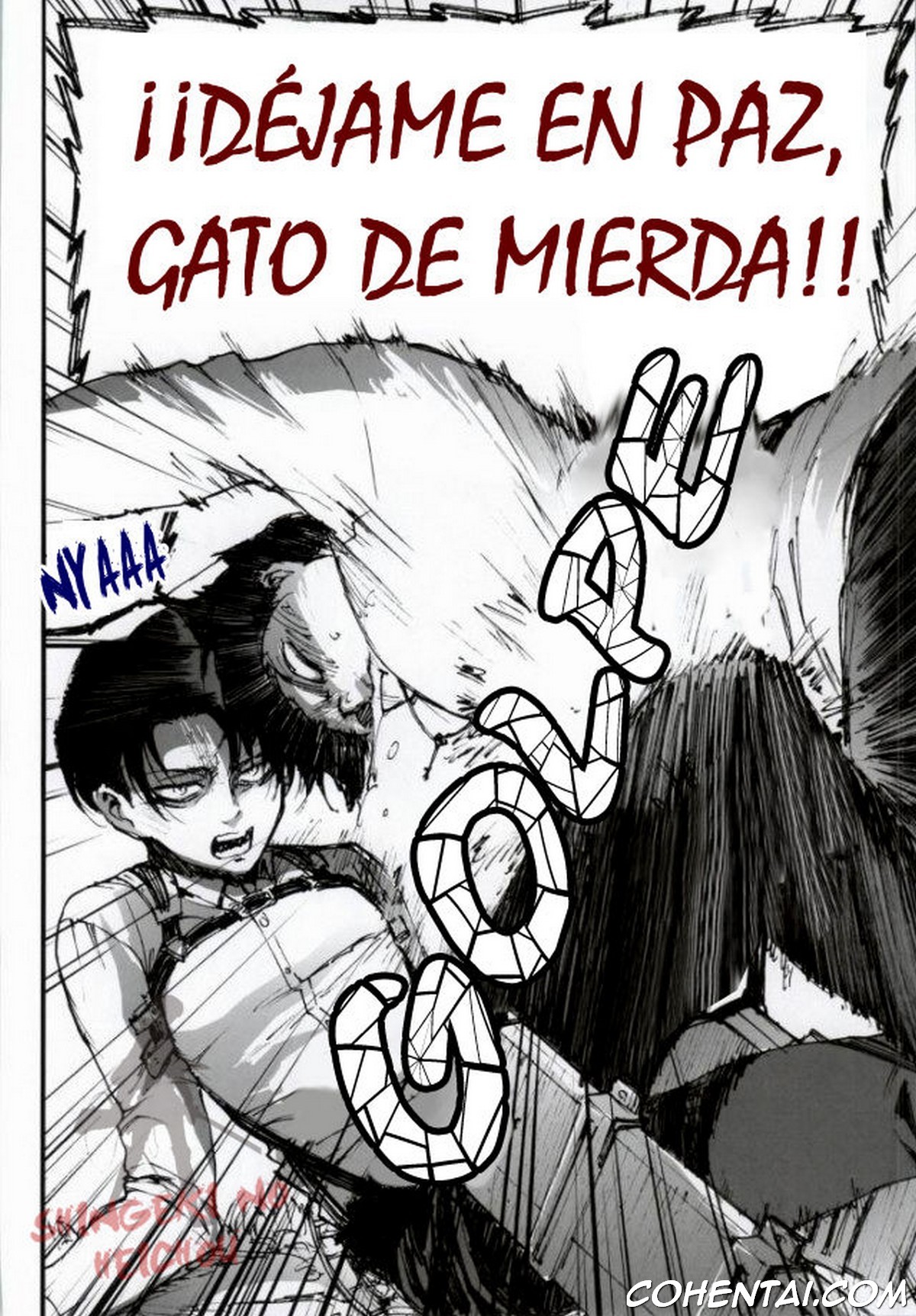 Neko ni Natta Buka ga Katte ni Hatsujou Shite Sugoku Komaru (Shingeki no Kyojin) xxx comics manga porno doujin hentai español sexo Eren Jaeger Levi Ackerman Shingeki No Kyojin | Attack On Titan