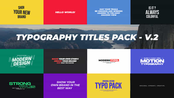 Typography Titles Pack Mogrt - VideoHive 52270274