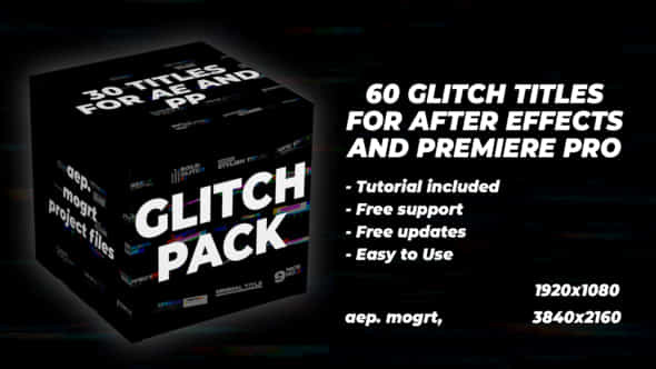Glitch Titles Pack - VideoHive 47889562