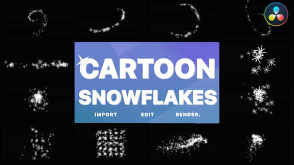 Cartoon Snowflakes And - VideoHive 36210772