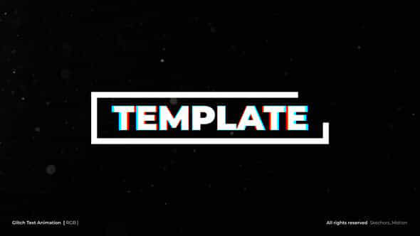 Glitch Text Animation After Effects - VideoHive 50877906