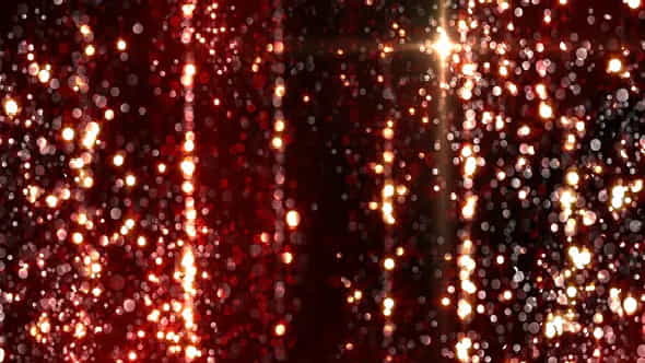 Red Particles Curtain - VideoHive 13408045
