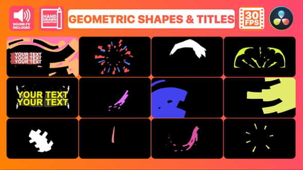 Geometric Shapes And Titles for - VideoHive 34759985