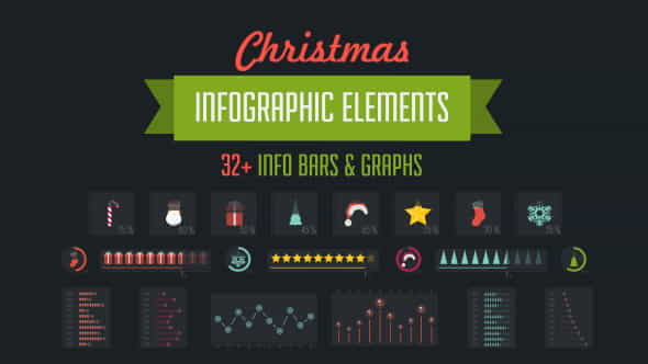 32 Christmas Infographic Elements - VideoHive 9753582