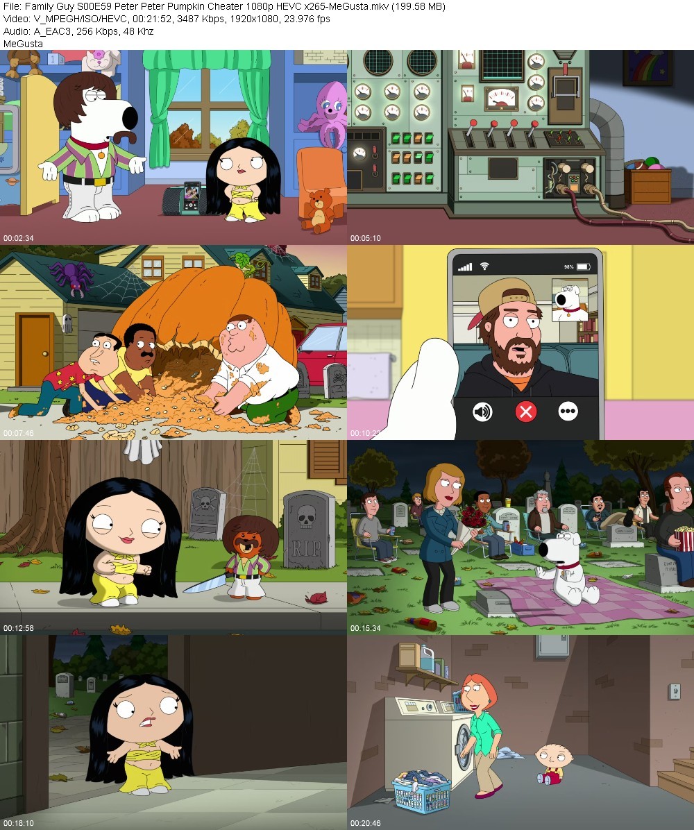 Family Guy S00E59 Peter Peter Pumpkin Cheater 1080p HEVC x265-MeGusta