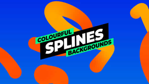 Colourful Splines Backgrounds - VideoHive 57153863