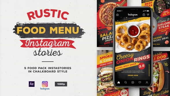 Rustic Food Menu Instagram Stories - VideoHive 27915956
