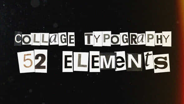 Collage Typography - VideoHive 51744396