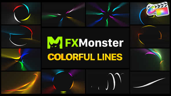 Colorful Flying Lines - VideoHive 27372076