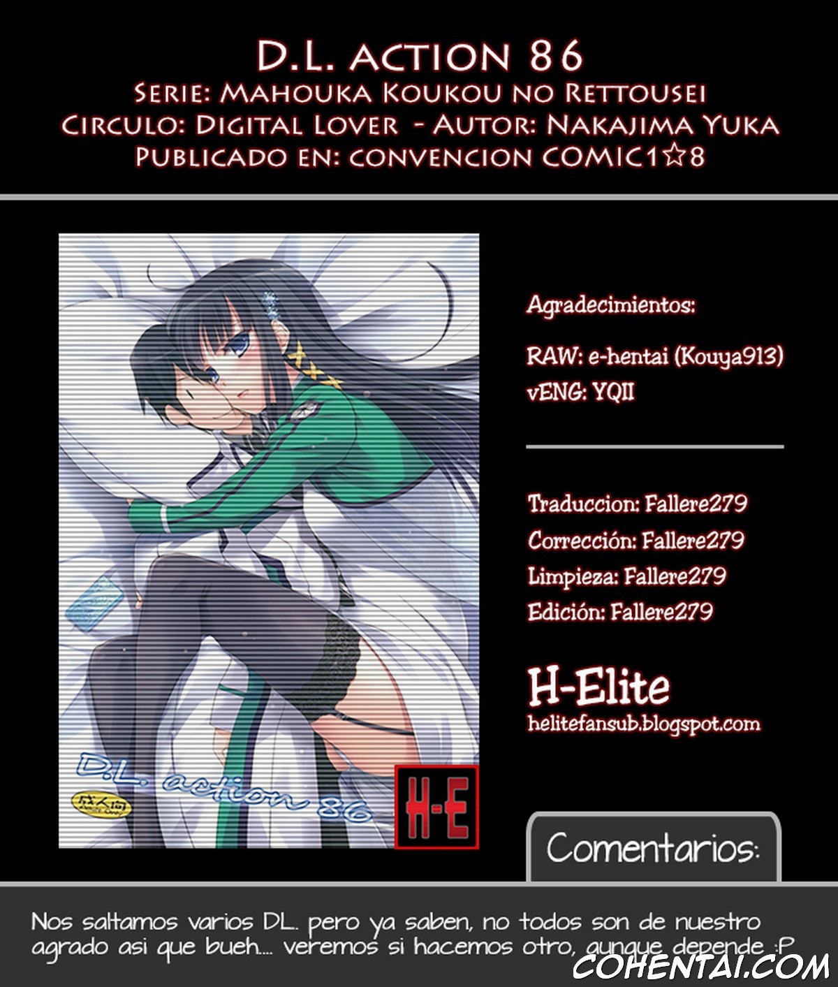 D.L. action 86 (Mahouka Koukou no Rettousei) xxx comics manga porno doujin hentai español sexo 