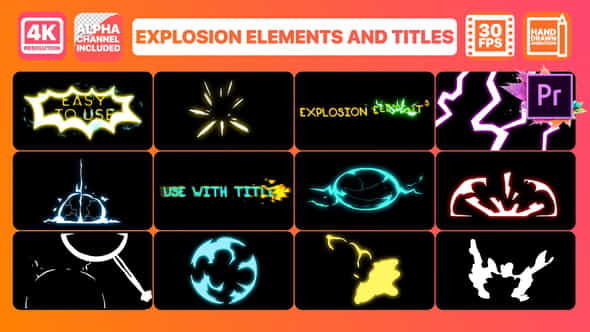 Explosion Elements And Titles | - VideoHive 28720706