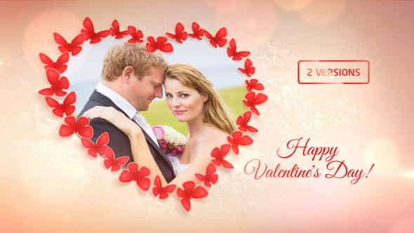Sweet Butterflies: Valentines Day Card - VideoHive 10341841
