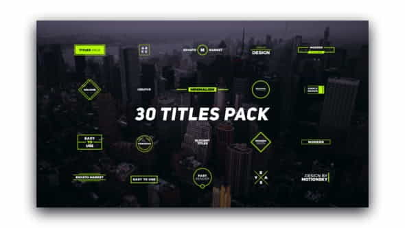 30 Titles Pack | Premiere - VideoHive 22086590