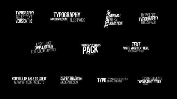 Typography Titles Text - VideoHive 44900257
