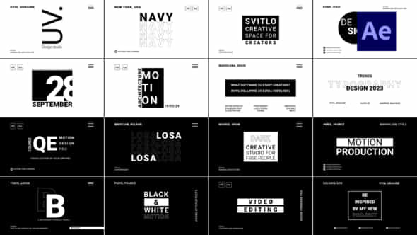 Rhythm Black Titles - VideoHive 44277185