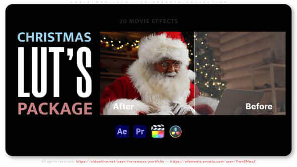 Christmas Luts Fx Presets Collection - VideoHive 50457599