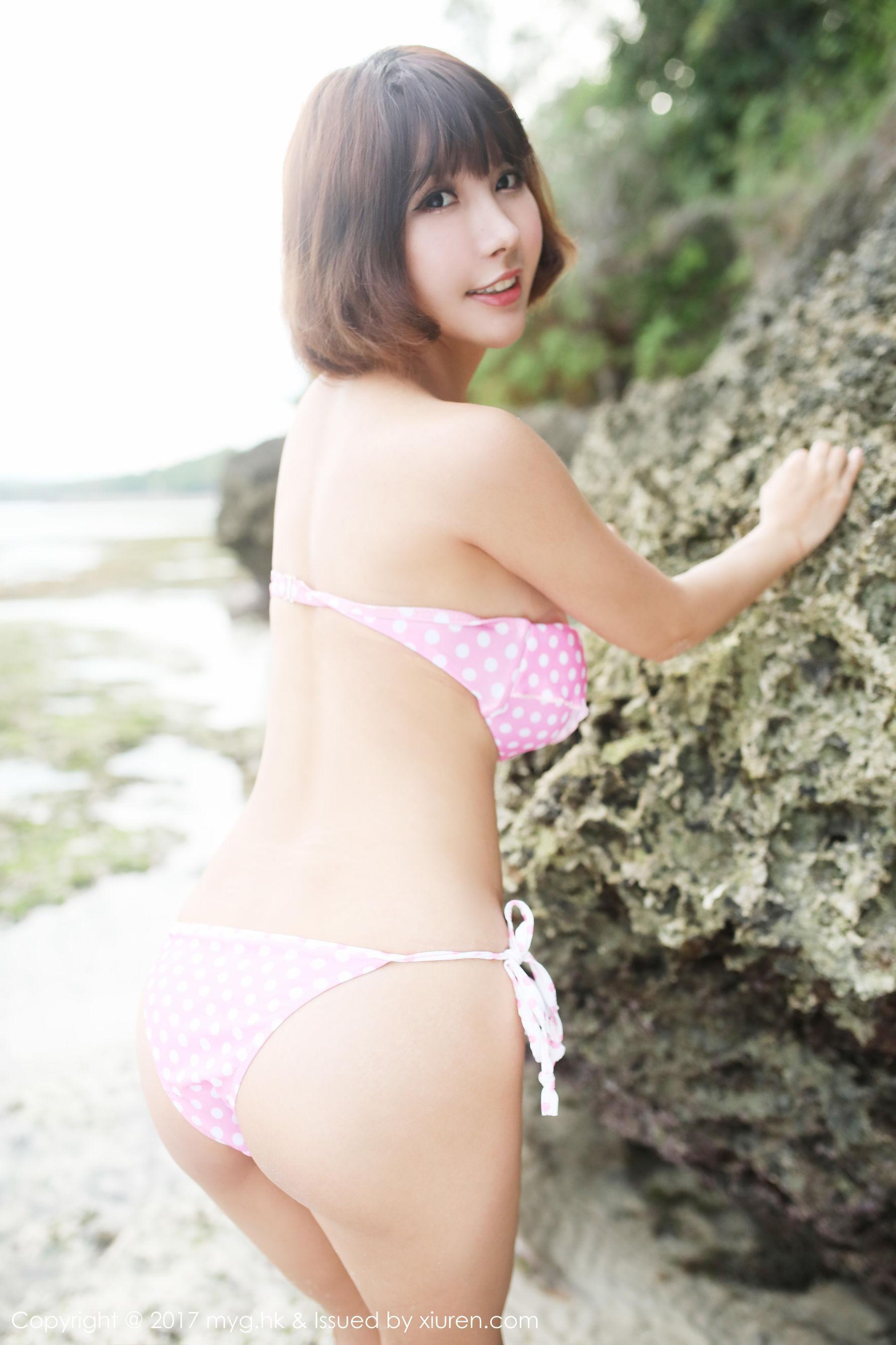 晓茜sunny《海边波点式比基尼系列》 [美媛馆MyGirl] Vol.267 写真集(55)