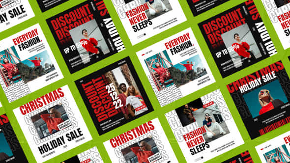 Reindeer Typography Posts Mogrt - VideoHive 52155337