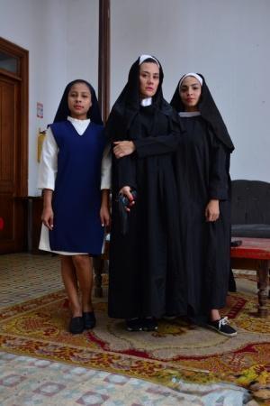 Horny Latina nuns with guns fuck cartel boss for money to run their church