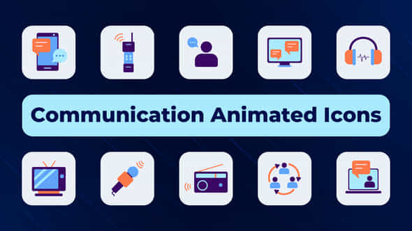 Communication Animated Icons - VideoHive 50632397