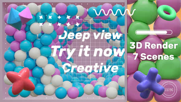 3D Shapes Typography - VideoHive 50614751