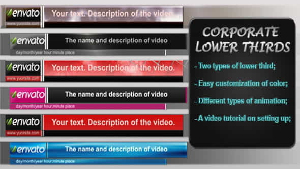 Corporate Lower Thirds - VideoHive 874849