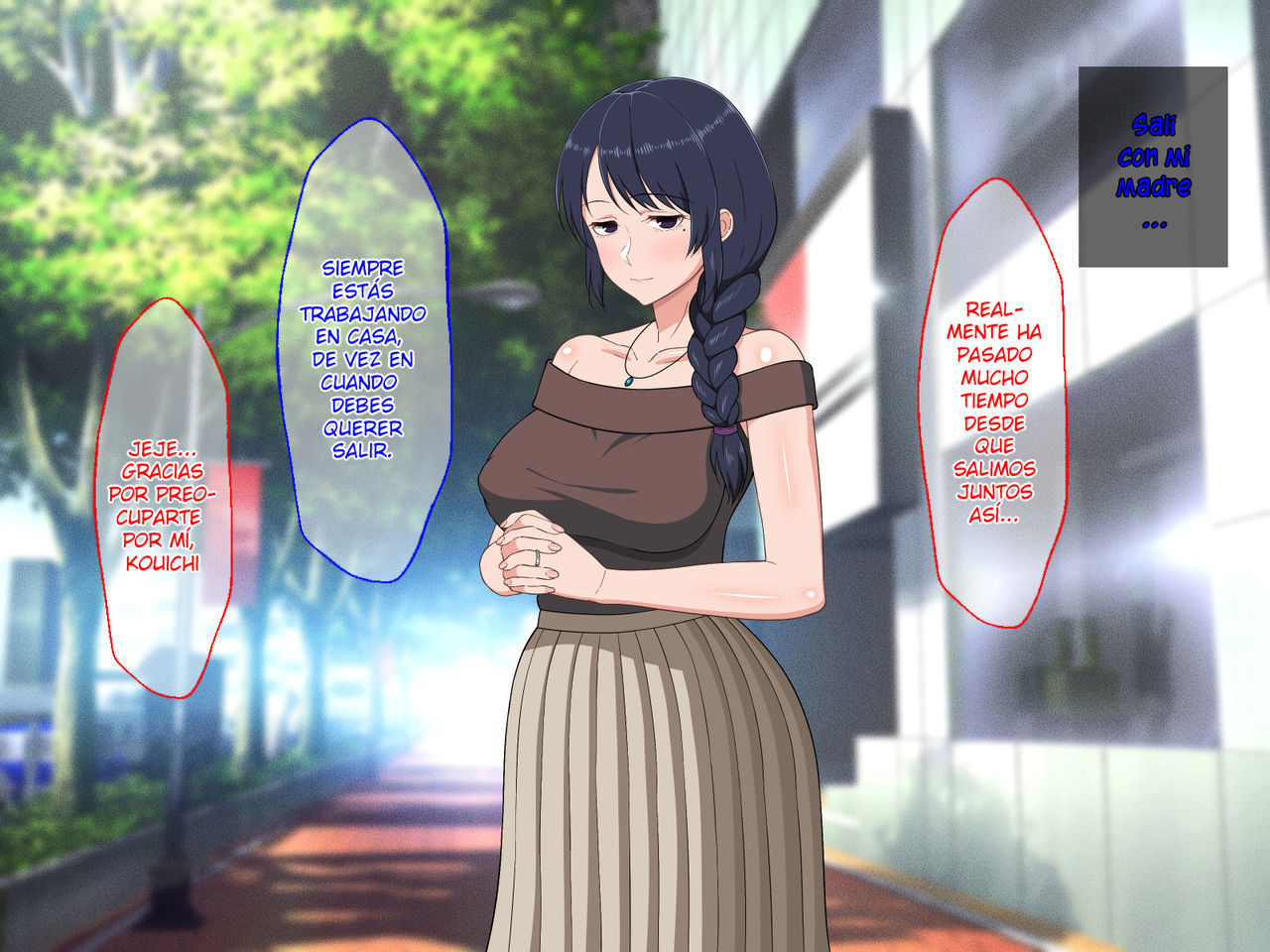[Haruharutei] Sabishigari Bijin Haha wa Musuko to no Aiyoku Sex ni Oboreru [Spanish]