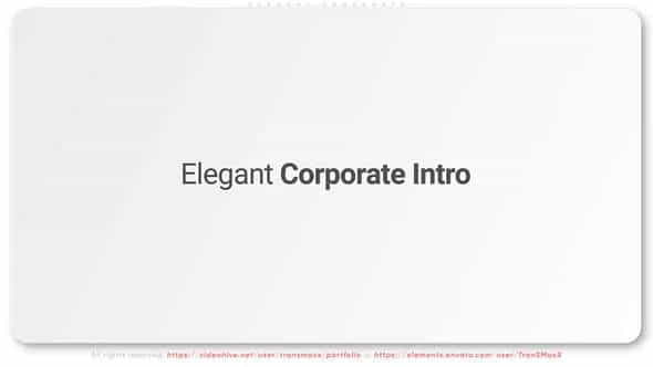 Elegant Corporate Intro - VideoHive 28398076