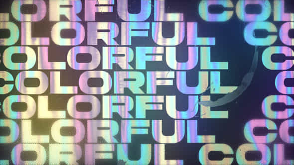 Colorful Holo Typography - VideoHive 57927214