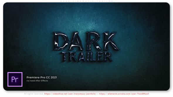 Dark Cinematic Trailer - VideoHive 52032852