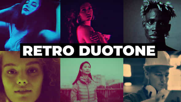 Retro Duotone Effects After Effects - VideoHive 56285549