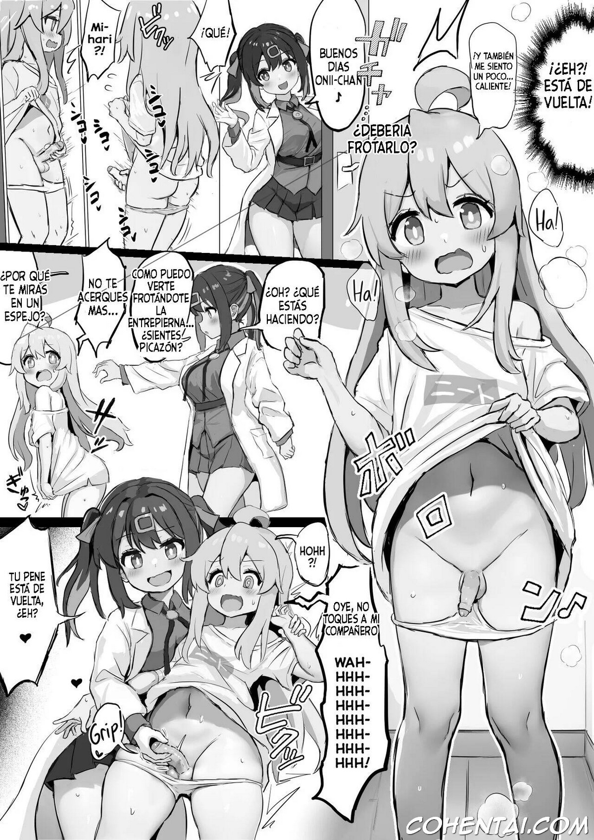 Mahiro no Haete Kita Chinchin o Chiisaku Suru Imouto no Mihari (Onii-chan wa Oshimai!) xxx comics manga porno doujin hentai español sexo 